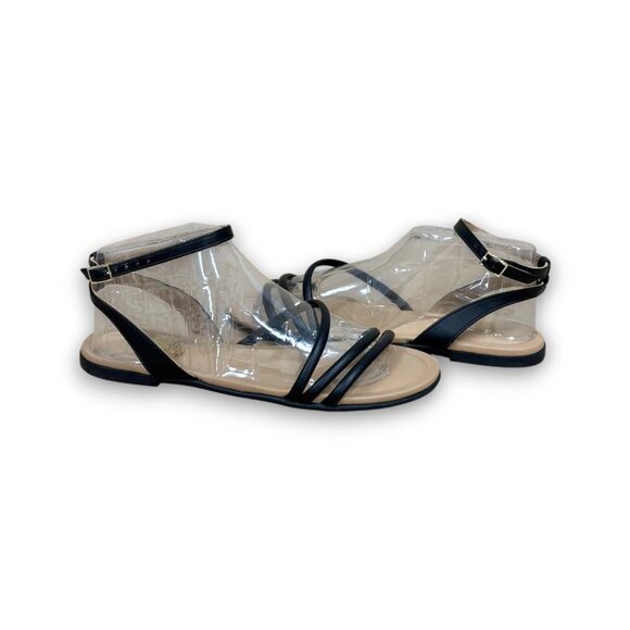 BOSS Millie Women's Black Leather Sandals US 7 (EU 37) MSRP $274 - Picture 10 of 10